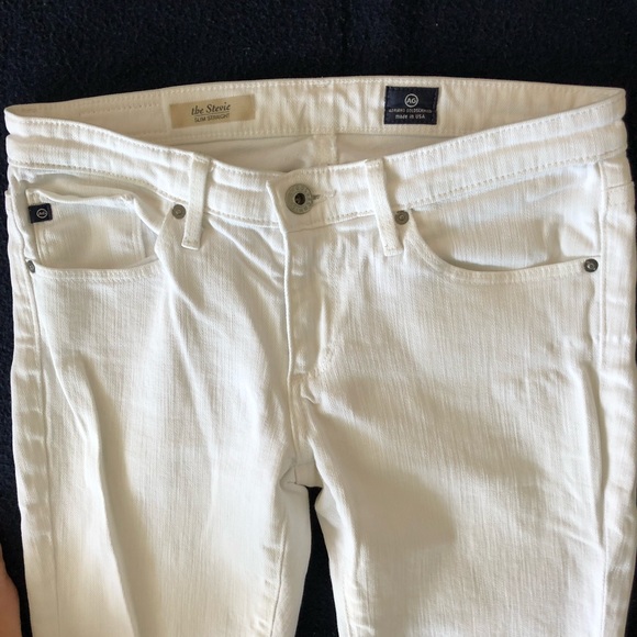 AG the Stevie Slim Straight White Jean - Picture 3 of 7